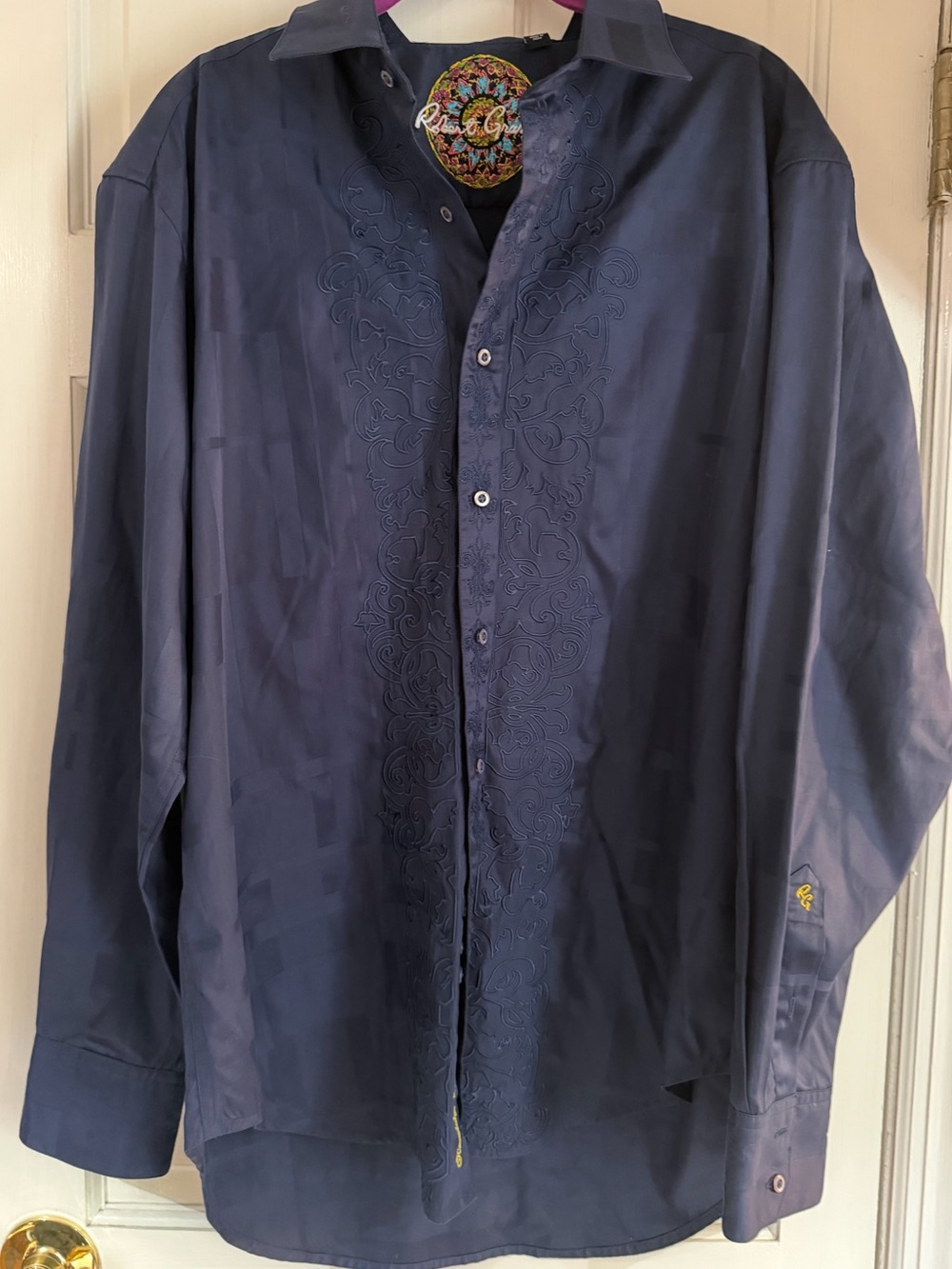 Robert Graham Embroidered Long Sleeve Shirt/sz L